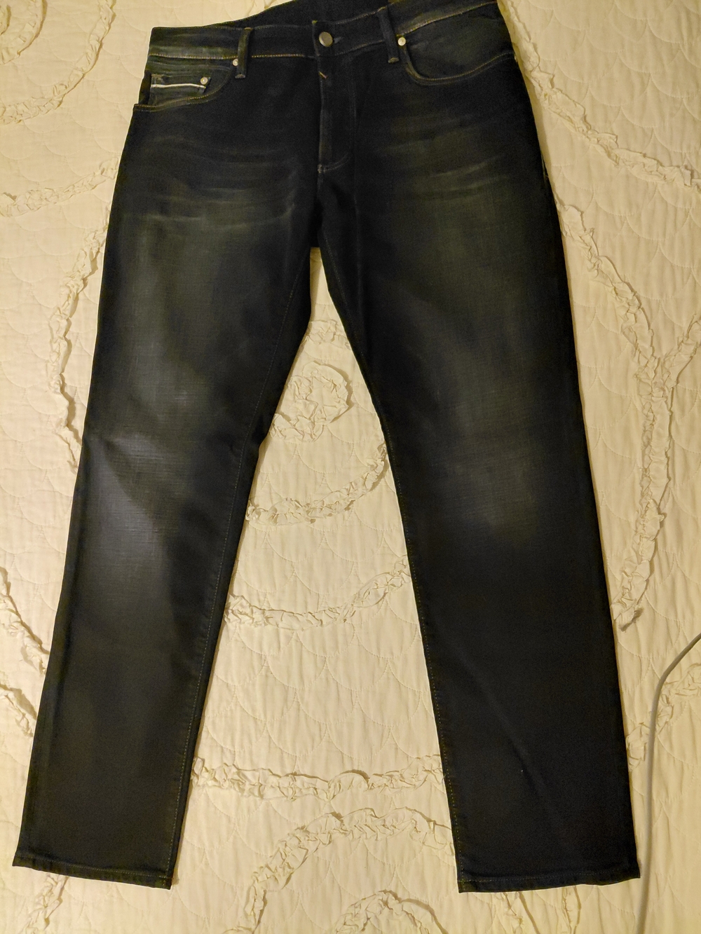 Men's Black Washed Slim Jeans